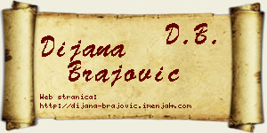 Dijana Brajović vizit kartica